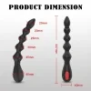 Estimulador de próstata, juguete sexual para entrenamiento anal, vibrador con 9 frecuencias, perlas anales potentes, tapón anal flexible, tapón para el ano impermeable 2