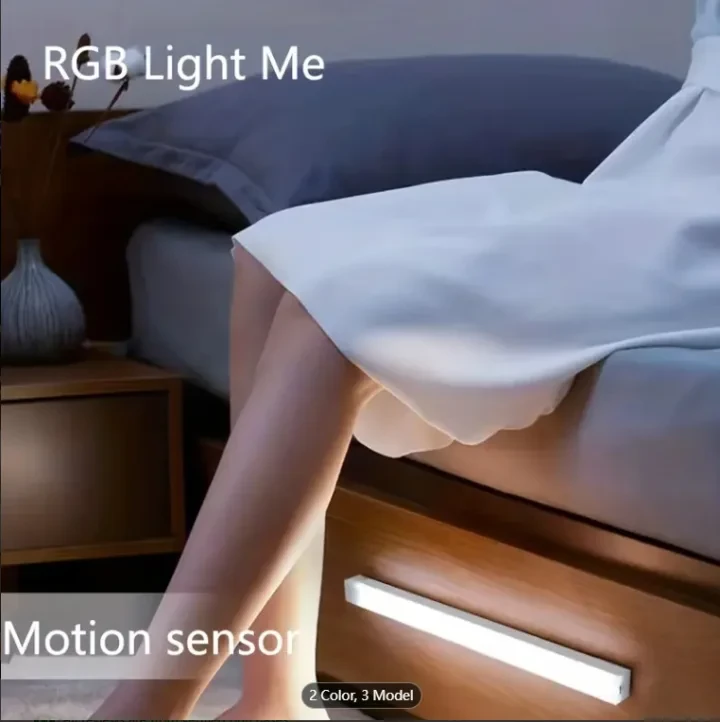 可充电 LED 感应夜灯 道路区域照明 无线 USB 供电 自动感应开灯 橱柜下照明 暖光 of 白光可选 厨房衣柜宿舍走廊楼梯