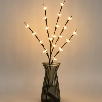 Lámpara decorativa de un árbol de cerezo, ideal para jardines familiares y decoración urbana, fiestas de bodas, cumpleaños, Navidad y otras celebraciones, uso interior y exterior, color blanco cálido