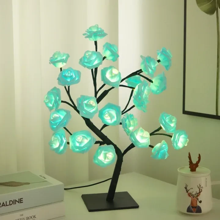 Rosa azul / 24LED cálido