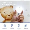 Luz LED con sensor táctil en forma de corazón recargable colgante para llavero adorno para bolsos luz nocturna romántica para parejas regalo 3