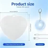 Luz LED con sensor táctil en forma de corazón recargable colgante para llavero adorno para bolsos luz nocturna romántica para parejas regalo 5