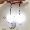 Luz LED con sensor táctil en forma de corazón recargable colgante para llavero adorno para bolsos luz nocturna romántica para parejas regalo 4