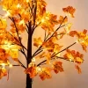โคมไฟตั้งพื้นต้นไม้เมเปิ้ล LED สีขาวอุ่น แสงไฟต้นไม้เทียมสำหรับตกแต่งฤดูใบไม้ร่วง ใช้ในห้องนั่งเล่น วันขอบคุณพระเจ้า ฮัลโลวีน และงานแต่งงาน 2