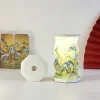 Lámpara de mesa con atenuación táctil recargable inalámbrica y portátil luz nocturna para cabecera de cama pantalla artística de papel para dormitorio y sala de estar 4