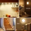 โคมไฟกลางคืนเซ็นเซอร์เคลื่อนไหวแบบชาร์จไฟได้ 2 ชิ้น โคมไฟผนัง LED แบบแม่เหล็ก USB-C พร้อมแสงสีขาวอุ่นนุ่ม เหมาะสำหรับทางเดิน บันได ห้องเก็บของ ครัว และห้องน้ำ 8