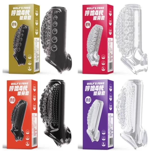 Penis Sleeve, for Lengthening and Thickening, with a Soft Texture, Realistic Skin Texture, Anti-slip, an Adult Intimate Product, Reusable, Easy to Clean, Suitable for Couples 1
