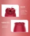 Vibrador de succión en forma de rosa para mujeres, 10 modos de succión, estimulador clitoriano, juguete erótico recargable en forma de rosa, masajeador de placer femenino, regalo romántico para mujeres, juguete sexual para mujeres 11
