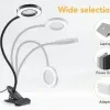 โคมไฟขยาย LED แบบคลิปติด USB พร้อมขาตั้งยืดหยุ่น ปรับความสว่างได้ สำหรับงานทำเล็บ งานประดิษฐ์ เครื่องประดับ และการอ่านหนังสือ 6