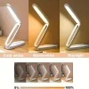 Lámpara de escritorio LED plegable recargable con control táctil y regulación de brillo luz de lectura cuidadosa para los ojos ideal para dormitorio estudio y viajes 12