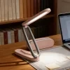 Lámpara de escritorio LED plegable recargable con control táctil y regulación de brillo luz de lectura cuidadosa para los ojos ideal para dormitorio estudio y viajes 6