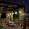 27.17-inch Outdoor Hanging Lantern - Metal Fixture, Perfect for Gardens, Patios, Porches, Lawns, and Decks - Removable Solar Panel, Oil-Rubbed Finish, Ceiling or Pendant Installation 7