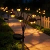 6 LED Solar Garden Lights, Warm White Vintage Lantern Pathway Stake Lights with Adjustable Stems, IP65 Waterproof Dusk-to-Dawn Outdoor Landscape Lighting for Patio Lawn Wedding Decor 3