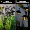 6 LED Solar Garden Lights, Warm White Vintage Lantern Pathway Stake Lights with Adjustable Stems, IP65 Waterproof Dusk-to-Dawn Outdoor Landscape Lighting for Patio Lawn Wedding Decor 7