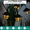 6 LED Solar Garden Lights, Warm White Vintage Lantern Pathway Stake Lights with Adjustable Stems, IP65 Waterproof Dusk-to-Dawn Outdoor Landscape Lighting for Patio Lawn Wedding Decor 5