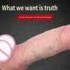 Realistic dildo with soft flesh, lifelike female masturbation toy, large thick fake penis for women 2