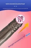 Condón extensible para hombre, color negro, con diseño de lobo y dientes, grueso, de cristal, para adultos 4