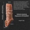 Men's bold exposed glans open wolf tooth sleeve soft silicone penis sheath anti-slip foreskin cover 2