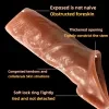 Men's bold exposed glans open wolf tooth sleeve soft silicone penis sheath anti-slip foreskin cover 1