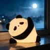 Cute Panda Night Light, USB Rechargeable Tap Sensor Table Lamp with 3 Brightness Levels, Soft Silicone Bedside Lamp for Nursery, Bedroom & Reading Ambiance 3