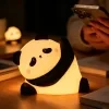 Cute Panda Night Light, USB Rechargeable Tap Sensor Table Lamp with 3 Brightness Levels, Soft Silicone Bedside Lamp for Nursery, Bedroom & Reading Ambiance 4