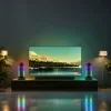 1 RGB grid-pattern sound-activated light with rechargeable lithium battery, 4D panoramic lighting, music rhythm effect, plastic desk lamp, button control, space-themed design, suitable for parties, bedrooms, living rooms, gatherings, plazas, and nighttime use 5