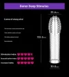 Transparent wolf tooth stick condom, silicone penis sleeve, reusable male condom, elastic textured stretchable penis sleeve set, men's and couples' penis ring sex toy 6