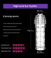 Transparent wolf tooth stick condom, silicone penis sleeve, reusable male condom, elastic textured stretchable penis sleeve set, men's and couples' penis ring sex toy 9
