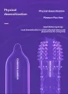 Transparent wolf tooth stick condom, silicone penis sleeve, reusable male condom, elastic textured stretchable penis sleeve set, men's and couples' penis ring sex toy 3
