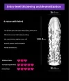 Transparent wolf tooth stick condom, silicone penis sleeve, reusable male condom, elastic textured stretchable penis sleeve set, men's and couples' penis ring sex toy 2