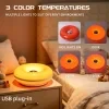 Lámpara de escritorio creativa con forma de donut, lámpara de cabecera con regulación continua de brillo, alimentación por USB, lámpara nocturna inteligente con control táctil y tres niveles de iluminación. Ideal para dormitorios, estudios, salas de estar o comedores, cafeterías. Decoración cálida y acogedora. 5