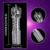 Reusable male condom, comfortable climax penis sleeve for men and women, crystal water-based condom, transparent ribbed wolf tooth rod condom, silicone penis sleeve, elastic textured rivet stretchable penis sleeve 4