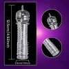 Reusable male condom, comfortable climax penis sleeve for men and women, crystal water-based condom, transparent ribbed wolf tooth rod condom, silicone penis sleeve, elastic textured rivet stretchable penis sleeve 2