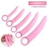 Crescent-shaped pull-string soft anal plug TPE rectal bead for women, self-pleasure SM anal dilation toy 4