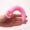 Crescent-shaped pull-string soft anal plug TPE rectal bead for women, self-pleasure SM anal dilation toy 5