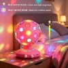 Lámpara de ambiente con bola de discoteca giratoria rosa, giro de 360°, velocidad y brillo ajustables, lámpara relajante ideal para fiestas, Halloween, Navidad, cumpleaños, festividades, clubes y bares (alimentación mediante USB o 3 pilas AA) 7