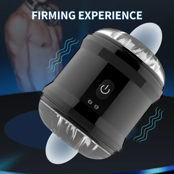 One, 10 vibration modes, 10 high-intensity vibration frequencies, USB rechargeable, multifunctional dual-head male vibrator, penis exerciser, realistic vaginal texture, male masturbator, for men's sexual pleasure 1