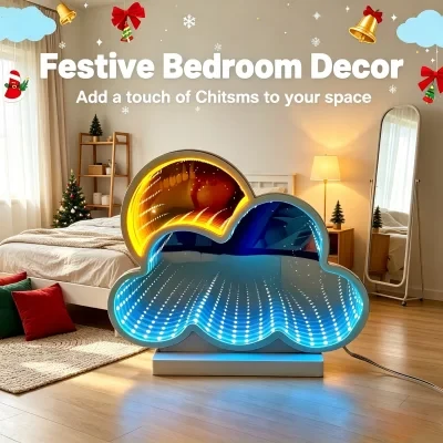 1pc LED Cloud LED Tunnel Light USB Powered, emits vibrant blue and bright yellow light, suitable for Eid, bedroom, wedding, birthday, party, gaming room, and home decor accessories, neon light decoration