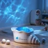 Lámpara de proyección Aurora con forma de concha marina, luz ambiental con ondas y olas del mar, ruido blanco incluye, regulación continua de intensidad luminosa, carga USB, proyección de colores, ideal para dormitorio, regalo perfecto para Navidad y Día de San Valentín 8