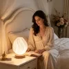 Cinta de luz LED RGB estilo nórdico moderno con control remoto - lámpara de escritorio de plástico alimentada por USB, ideal para dormitorios, salas de estar, oficinas y decoración de fiestas, con iluminación cálida y ajustable 7