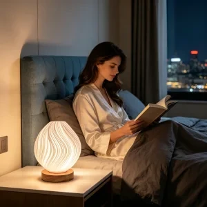 Modern Nordic Style RGB LED Night Light Strip with Remote Control - USB-Powered Plastic Desktop Lamp, Suitable for Bedroom, Living Room, Office and Party Decorations, Adjustable Warm Ambiance Lighting