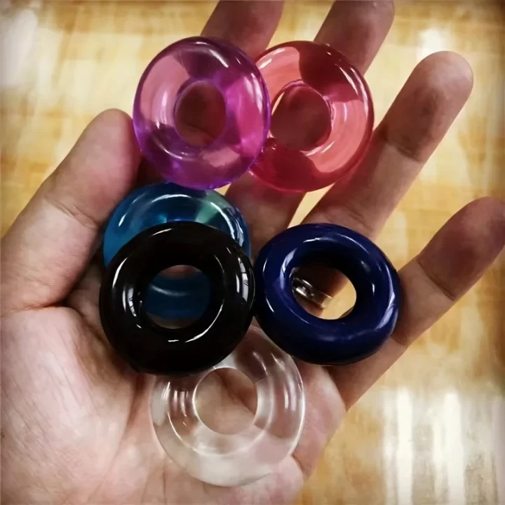 男用锁精环多彩水晶情趣套环阴茎束缚环夫妻房事 硅胶器具延时阴茎环套包皮