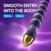 10 frecuencias, vibración intensa, 7 perlas en cadena, anal plug con perlas de tamaño progresivo, fácil de usar para principiantes, anal plug eléctrico con perlas, juguete erótico para hombres y mujeres 5