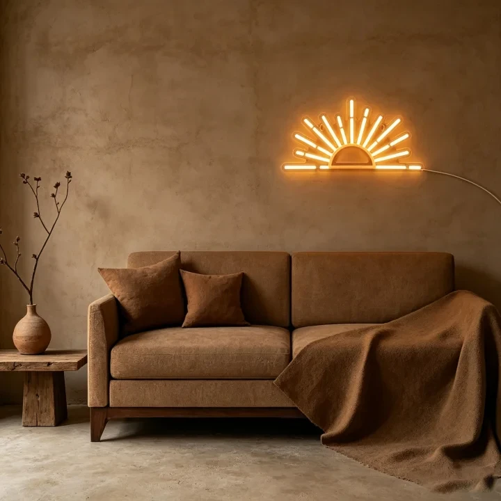 Sunrise Neon Sign, Orange Sunset LED Neon Wall Light with USB Power, Dimmable Silicone Neon Decor for Bedroom, Living Room, Office & Aesthetic Room Decor