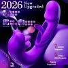Female masturbation vibrator, triple-function tongue vibrator with 7 modes of tapping, vibration, and licking. Insertable design with hollow tapping for G-spot stimulation, precisely targeting clitoris, G-spot, and anus. Easy to clean, fun couple's toy, suction vibrating dildo 3