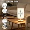 Modern USB-powered flax desk lamp with sun and moon design, creative table light and desktop ornament, ideal for bedside decoration, perfect for living room and bedroom ambiance lighting. A wonderful gift for family and friends. 6