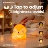 Children's room and nursery decorative light, made of soft silicone material, adjustable brightness, perfect sleep companion, bedroom bedside lamp, touch-sensitive control, USB charging, timer shut-off, ideal Halloween and Christmas gift 3
