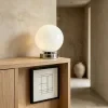 Lámpara de mesa con bola de cristal – Lámpara nocturna esférica con control táctil, lámpara de ambiente regulable en 3 colores con base de cromo, lámpara de noche USB para dormitorio, guardería y salón 6
