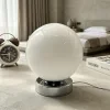 Lámpara de mesa con bola de cristal – Lámpara nocturna esférica con control táctil, lámpara de ambiente regulable en 3 colores con base de cromo, lámpara de noche USB para dormitorio, guardería y salón 8