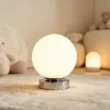 Lámpara de mesa con bola de cristal – Lámpara nocturna esférica con control táctil, lámpara de ambiente regulable en 3 colores con base de cromo, lámpara de noche USB para dormitorio, guardería y salón 10